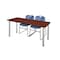 Kee Rectangle Tables > Training Tables > Kee Table & Chair Sets, 72 W, 24 L, 29 H, Cherry MT7224CHBPCM44BE - alternate 1